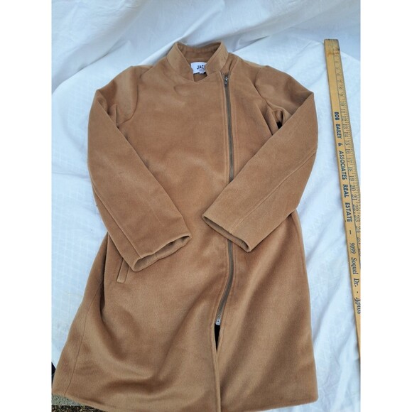 BB Dakota Jackets & Blazers - Jack By BB Dakota Womens Long Coat Jacket Asymmetrical Full Zip Tan SOFT M